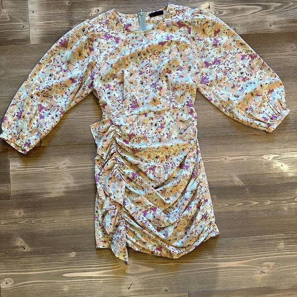 Vici Pastel Floral Mini Dress with Puff Sleeves - Picture 4 of 6